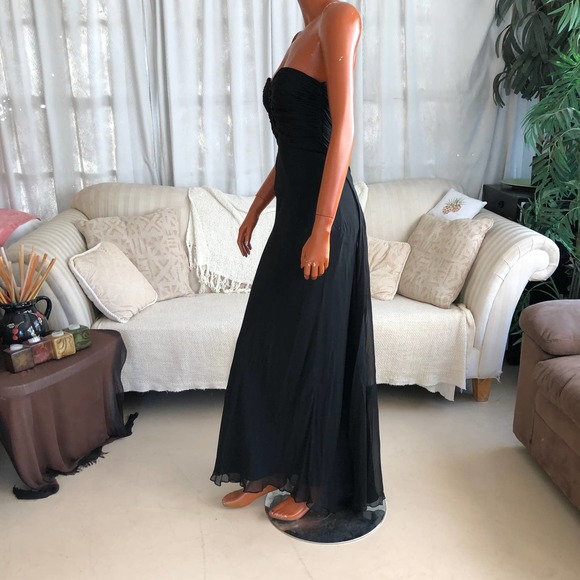 European gown designer NICOWA dress black size S from 1996 - Picture 6 of 15